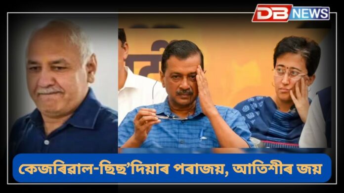 Delhi Election: কেজৰিৱাল-ছিছ’দিয়া পৰাজিত, আতিশী জয়ী