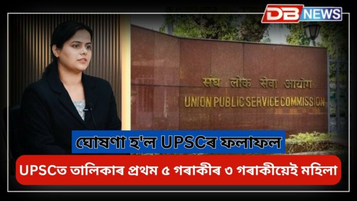 UPSC Result 2024: ঘোষণা হ'ল UPSCৰ ফলাফল, প্ৰথম স্থান দখল শক্তি ডুবেৰ