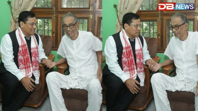 হাইদৰ হুছেইনক সাক্ষাৎ কেন্দ্ৰীয় মন্ত্ৰী সৰ্বানন্দ সোণোৱালৰ