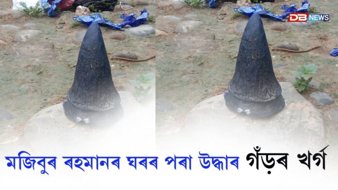 অসম-নাগালেণ্ড সীমান্তৰ উৰিয়ামঘাট চেতিয়া গাঁৱত গঁড়ৰ খৰ্গ উদ্ধাৰ