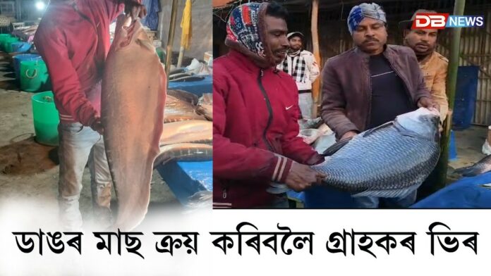 মাছৰ বজাৰত গ্ৰাহকৰ ভিৰ