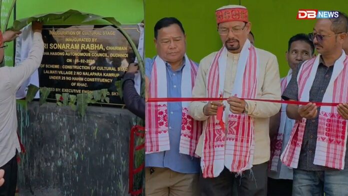 ৰাভা হাছং স্বায়ত্তশাসিত পৰিষদৰ অধ্যক্ষ সোণাৰাম ৰাভাই উদ্বোধন কৰিলে দুখন স্থায়ী সাংস্কৃতিক মঞ্চ