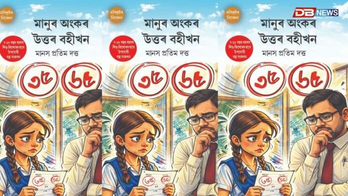 প্ৰকাশৰ বাবে সাজু মানস প্ৰতিম দত্তৰ শিশু-গল্প সংকলন মানুৰ অংকৰ উত্তৰ বহীখন