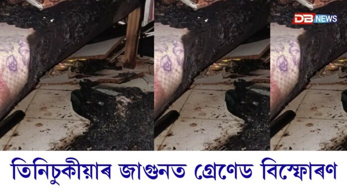 তিনিচুকীয়াৰ জাগুনত অসম আৰক্ষীৰ কমাণ্ড বাহিনীৰ কেম্পত গ্ৰেণেড বিস্ফোৰণ