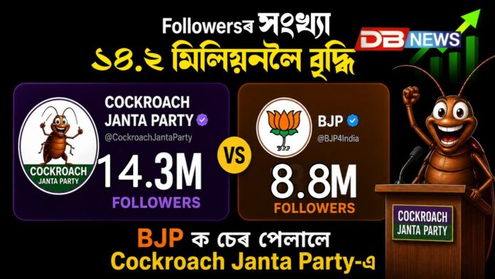 BJPক চেৰ পেলাই বিপুল জনপ্রিয়তা লাভ Cockroach Janta Partyৰ...
