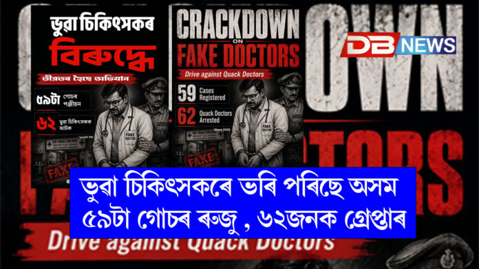 ভুৱা চিকিৎসকৰে ভৰি পৰিছে অসম ৫৯টা গোচৰ ৰুজু , ৬২জনক গ্ৰেপ্তাৰ