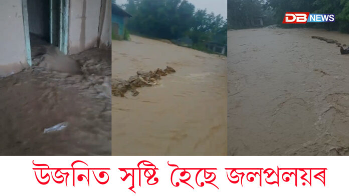 উজনিত জলপ্ৰলয়ঃ প্ৰবল বানৰ কবলত পৰিছে শিৱসাগৰ, যোৰহাটৰ শতাধিক গাঁও