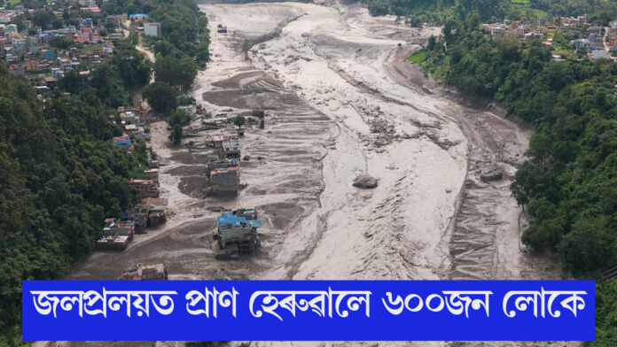 জলপ্ৰলয়ত প্ৰাণ হেৰুৱালে ৬০০জন লোকে।