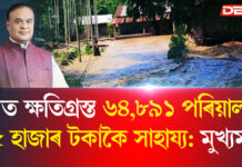 বানত ক্ষতিগ্ৰস্ত ৬৪,৮৯১ পৰিয়াললৈ ১৫ হাজাৰ টকাকৈ সাহায্য: মুখ্যমন্ত্ৰী বানত ক্ষতিগ্ৰস্ত ৬৪,৮৯১ পৰিয়াললৈ ১৫ হাজাৰ টকাকৈ সাহায্য: মুখ্যমন্ত্ৰী