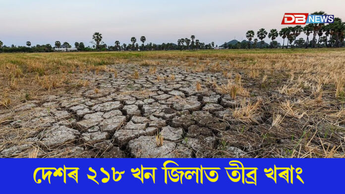বৰ্ষাৰ বিদায়ৰ লগে লগে শুকাবলৈ ধৰিছে পথাৰ, দেশৰ ২১৮ খন জিলাত তীব্ৰ খৰাং সদৃশ পৰিস্থিতিৰ আশংকা